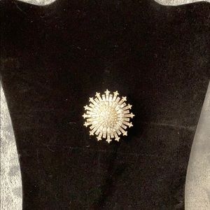 Crystal Starburst Brooch